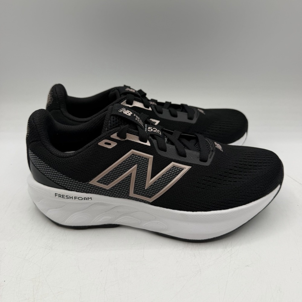 New Balance Fresh‎ Foam 520 v9 Running Shoes Womens Sz 5 B Black/Grey Sneakers